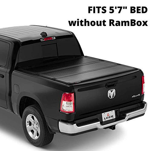 LEER 631298 HF350M | Fits 2019+ Ram with 5.7 FT Bed w/o Rambox | Low-Profile, Easy On/Off, Hard Tri-Fold Truck Bed Tonneau Cover (Without 60/40 Multifunction Tailgate)