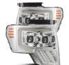 0914 F150 PRO PROJECTOR HEADLIGHTS W/SEQUENTIAL SIGNAL AND DRL CHROME