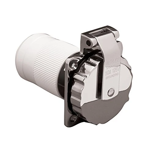 MARINCO 6373ELBRV 50A STAINLESS INLET