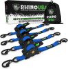 RETRACTABLE RATCHET STRAPS 1IN X 10FT (4PACK) BLUE