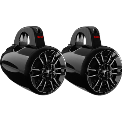 BOSS AUDIO SYSTEMS BOSS-MRWT40 BOSS Audio Marine Waketower Speaker System - 400 Watts of Power Per Pair, 200 Watts Each, 4 Inch, Full Range, 2 Way, Sold in Pairs, Marine Grade Weatherproof, Sold in Pairs