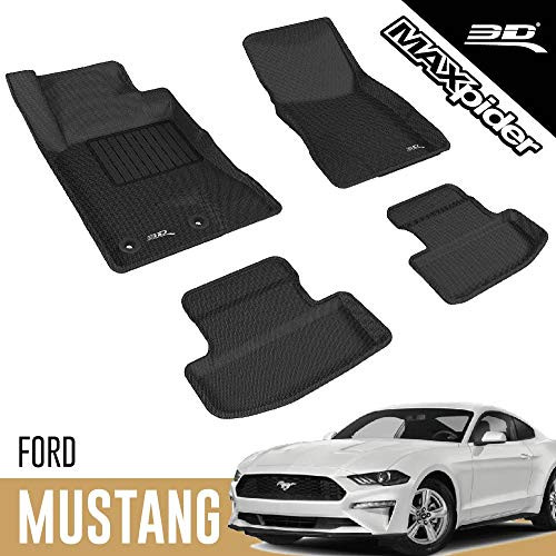 3D MATS/U-AC FR08501509 3D KAGU FLOOR MAT 2 ROW SET BLACK
