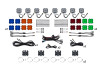 STAGE SERIES SXS ROCK LIGHT INSTALLER KIT WHITE DIFFUSED M8 (8PACK)