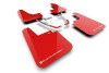 24C SUBARU CROSSTREK WILDERNESS NO DRILLING REQD RED MUD FLAP/WHITE LOGO
