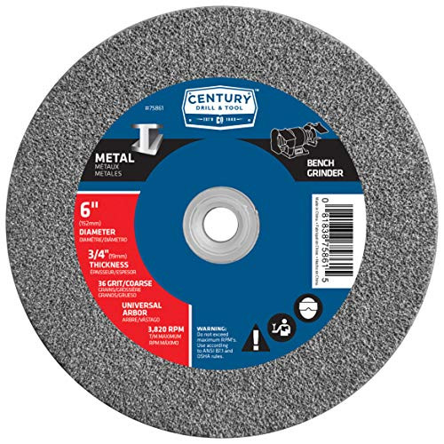 CENTURY DRILL & TOOL CY75861 6 x 3/4 Coarse Grinding Wheel