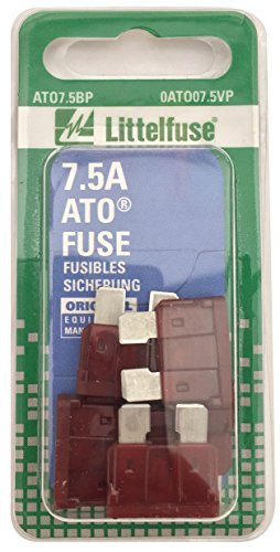 LITTELFUSE ATO75BP ATO FUSE 5 CDS/PACK  7.5A