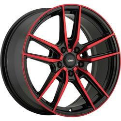 Konig Myth 19x8.5 5x114.3 ET40 Gloss Black w/ Red Tinted Clearcoat