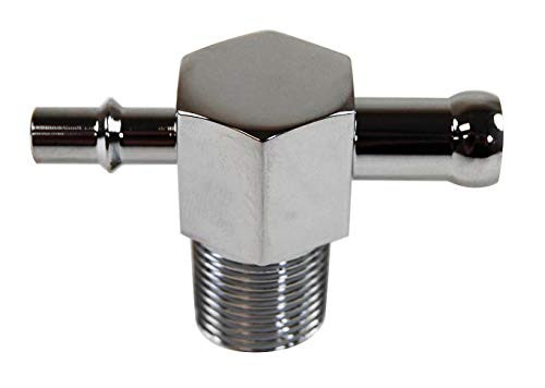 RACING POWER R4531 CHROME ALUM T FITTING 3/8 NPT WITH