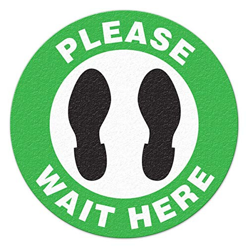 TOP TAPE FS1046V PLEASE WAIT HERE FLOOR SIGN (17  DI