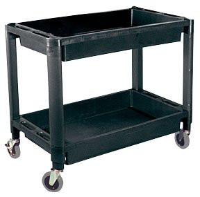 ATD Tools ATD-7016 Heavy-Duty Plastic 2-Shelf Utility Cart