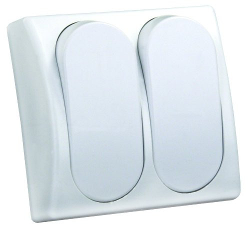 JR PRODUCTS342-13585 MOD. SPST ON/OFF DOUBLE SW WHT