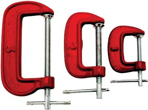 WILMAR WLM1491 3 pc C-Clamp Set - 1 inch, 2 inch, 3 inch