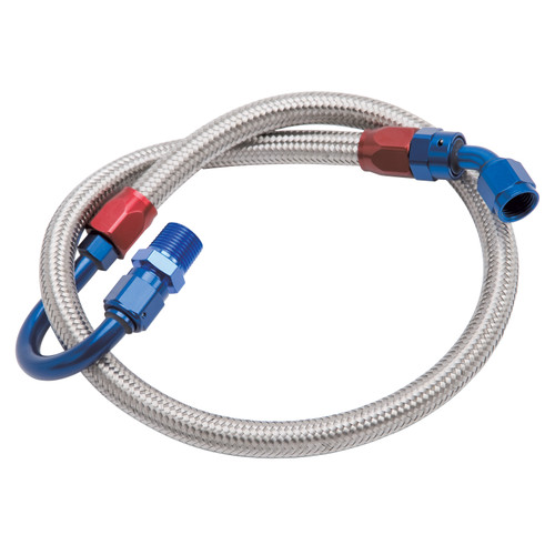 Edelbrock ede8125 Edelbrock Fuel Line Braided Stainless for SBF ( Use w/ 8134 )