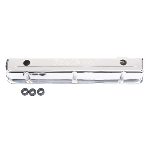 Edelbrock ede4477 Edelbrock Valve Cover Signature Series Chevrolet 1962-2001 194-292 CI Inline 6 Chrome