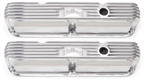 Edelbrock ede4176 Edelbrock Valve Cover Classic Series Chrysler La 318-340-360 CI V8 Polshed