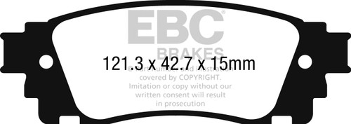 EBC 2017+ Toyota C-HR 2.0L Redstuff Rear Brake Pads