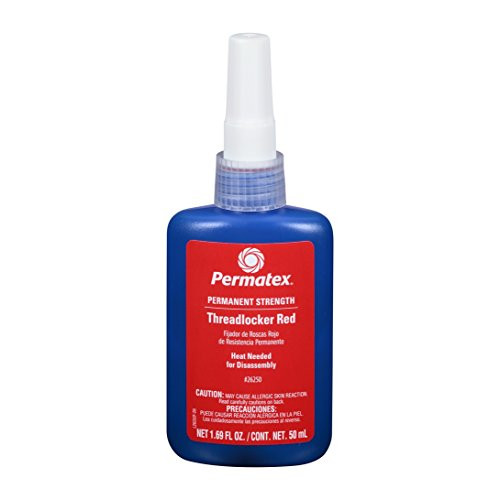 PERMATEX 230-26250 PERMANENT STRENGTH THREADLOCKER RED 50 ML TUBE