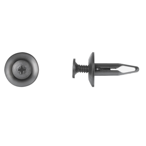 Disco Automotive Hardware 1/4" BLK NYL RAD SHRD BLND RVT