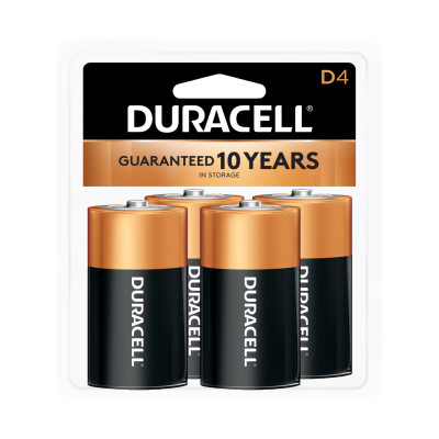 DURACELL 243-MN1300R4Z D SIZE 4 PACK ALKALINEBATTERY COPPER TOP