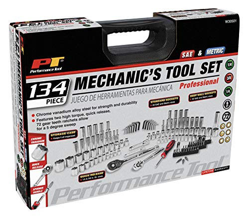 PERFORM TOOL W30501 134PC MECHANICS TOOL SET