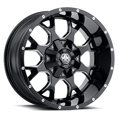 WHEEL GROUP 80152152MA WARRIOR (8015) BLK/MILLED SPOKES 20