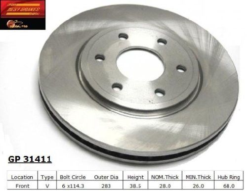 ROTORS SB980369 DISC BRAKE ROTOR