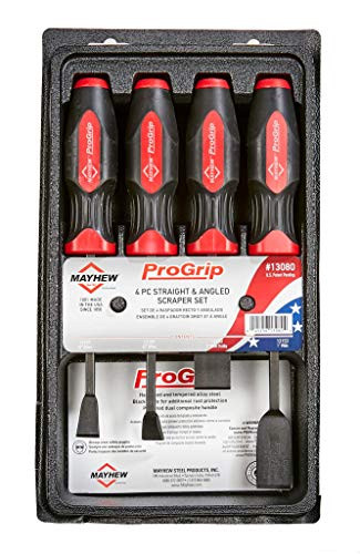 MAYHEW STEEL PRODUCTS MH13080 4 Piece ProGrip Angled ScraperSet