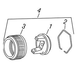 DeVilbiss DEVPRI-407-101 Primer 101 Air Cap & Retaining Ring for Pri Primer Spray Guns
