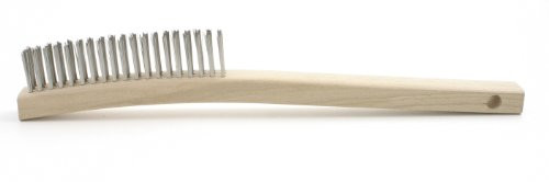 Brush Research BRMB41 Wire Scratch Brush, Carbon Steel, 0.008" Wire Diameter, 13-1/4" Length, 1-3/16" Bristle Length, 1-1/8" Brush Face Width (Pack of 12)