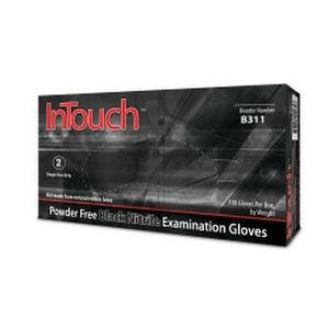 Atlantic Safety Company BLGB311-S Powder Free Exam Black 6MIL Nitrile Glove, Small