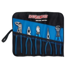 Channellock CHATOOLROLL5 Tool Roll-5 Professional Tool Set with Tool Roll, 5-Piece