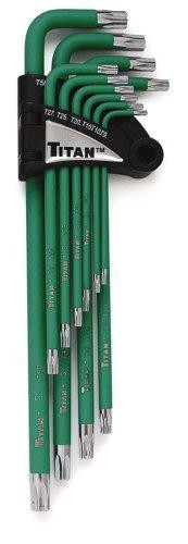Titan TIT12715 Tools 12715 Extra-Long Arm Tamper Resistant Star Key Set - 13 Piece