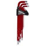 Titan TIT12713 Tools 12713 Extra-Long Arm Ball Tip SAE Hex Key Set, 13 Piece