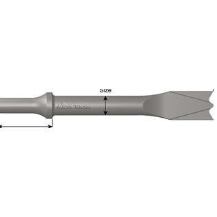 Ajax Tool Works AJXA959 Pneumatic Bit, Double Blade Panel Cutter, .498 Shank Turn Type, Length 6-7/8"