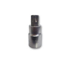 T60 Torx Bit, Satin chrome 1/2 sq dr bit holder VIM Tools VIMPFS8T60