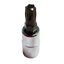 T6 Torx Bit, Satin Chrome, 1/4 Square Drive Bit Holder VIM Tools VIMPFS4T6