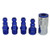 Milton Industries MILS-305TKIT T-Style, 1/4" NPT, Blue, Coupler & Plug Kit (5 Piece)
