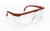 SAS Safety SAS5272 Hornets Eyewear with Polybag, Clear Lens/Red Frame