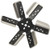 DERALE 17015 Heavy Duty Flex Fan: 15 Diameter; Standard Rotation; Stainless Blades; Black Hub