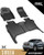 3D MATS/U-AC M02501509 3D MAXpider All-Weather Floor Mats Compatible with GMC Sierra 1500 / Chevrolet Silverado 1500 Crew Cab 2019-2021 Custom Fit Car Floor Liners, Kagu Series (1st & 2nd Row, Black)
