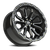 Vision Korupt 6x120mm Gloss Black Milled Spoke Wheel