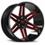 Vision Razor 8x165.1mm Gloss Black Machined Red Tint Wheel