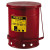 Justrite JUS-09300 10 Gallon Oily Waste Safety Can, Foot-Operated Self-Closing Lid, UL/FM Approved
