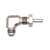 DeatschWerks 8AN Male Flare to 5/16in Male Barb Bulkhead Adapter 90-Degree - Anodized Matte Black