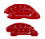 MGP 4 Caliper Covers Engraved Front & Rear 11-18 Dodge Durango Red Finish Silver Durango II Logo