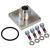 FITTING DRY SUMP SQUARE BASE 8AN MALE 4BOLT SQUARE FLANGE