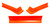 Modified Aero Valance 3pc. Fluorescent Red