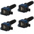 MSD Ignition MSD825945 COILBLUEFORD ECOBOOST 2.0L/2.3L 4PK