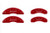 MGP 4 Caliper Covers Engraved Front & Rear Gen 5/SS Red finish silver ch