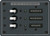BLUE SEA SYSTEMS661-8058 PANEL 120VAC 3 CIRCUIT BREAKE
